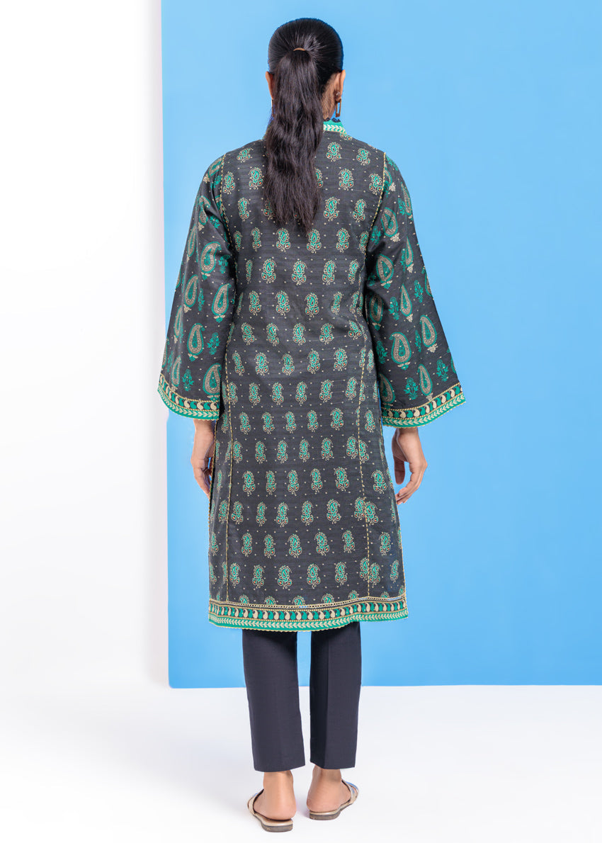 Jacquard Black Kurti - Bonanza
