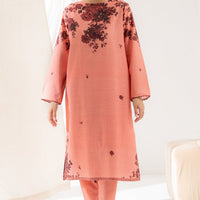 Slub Cambric Peach Stitched Suit - Ego