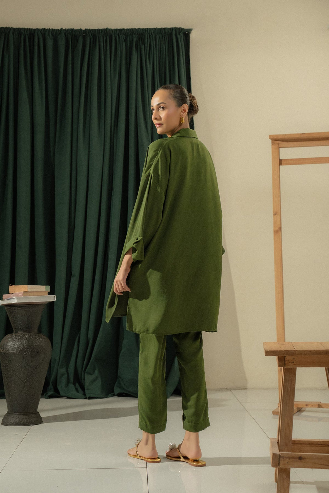 Marina Dark Green Stitched Suit - Ego