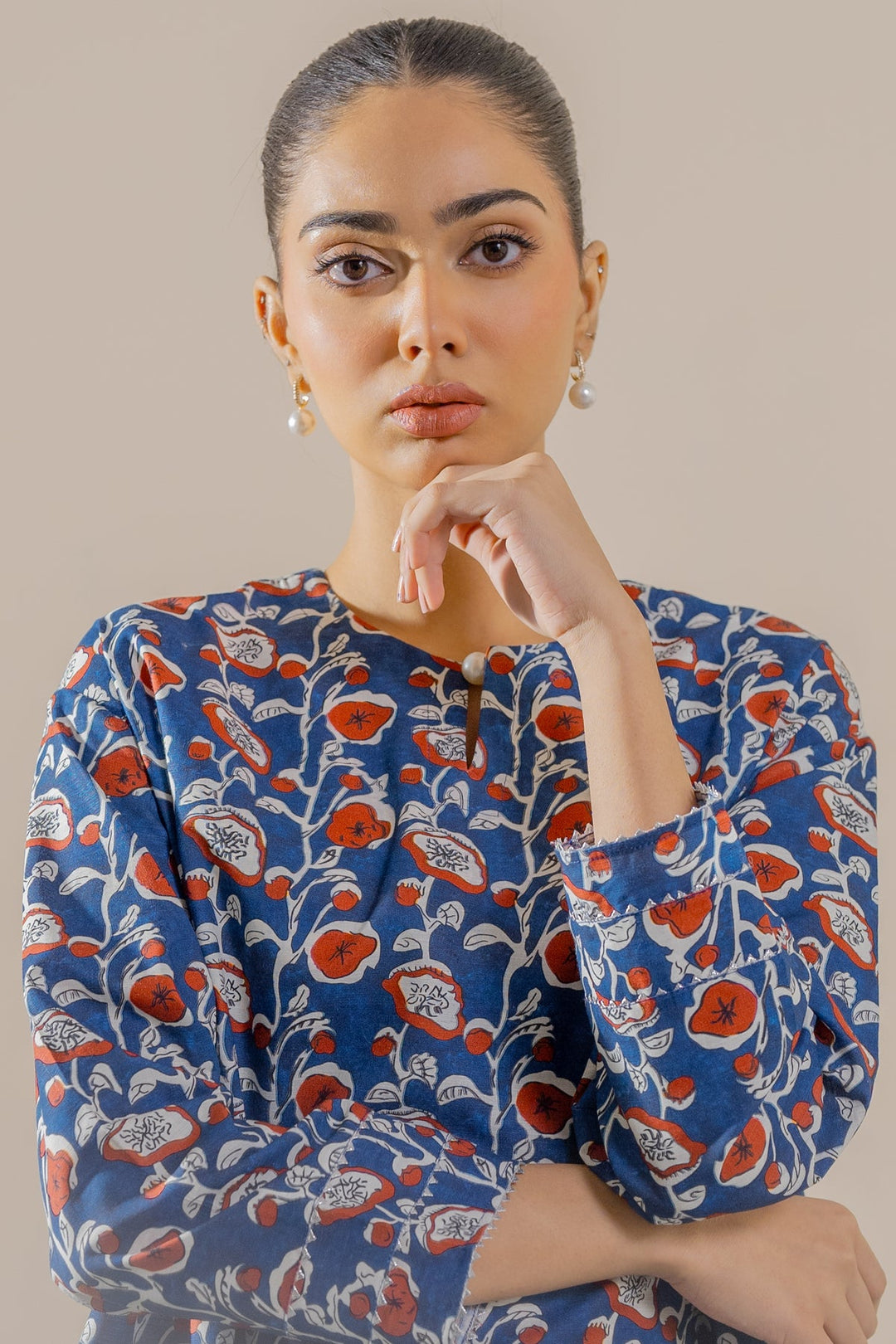 Khaddar Dark Blue Stitched Suit - Ego