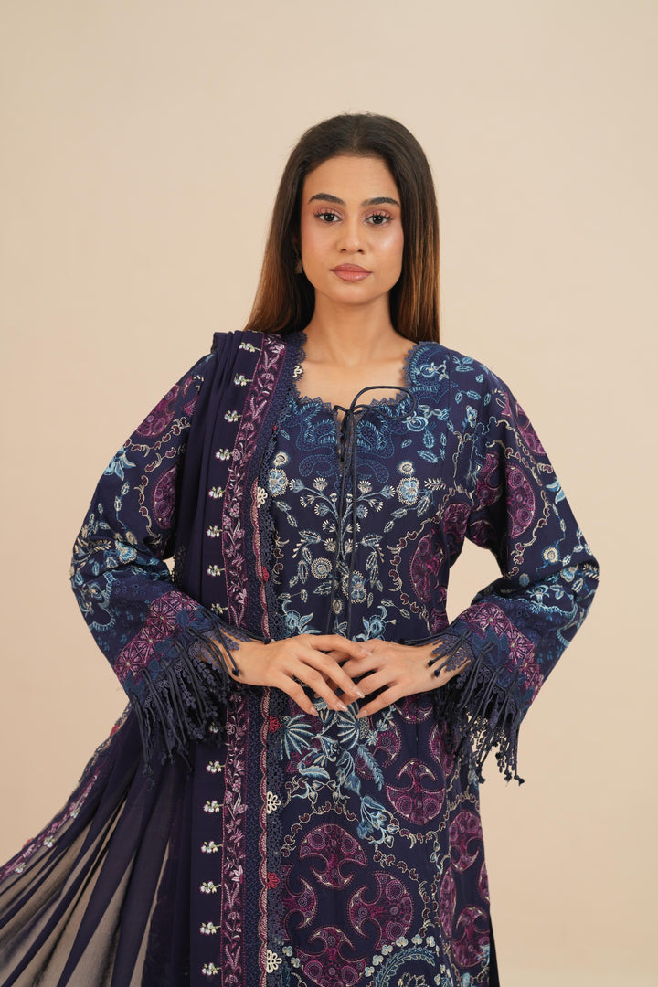 Elora - Suffuse Embroidered Lawn Stitched