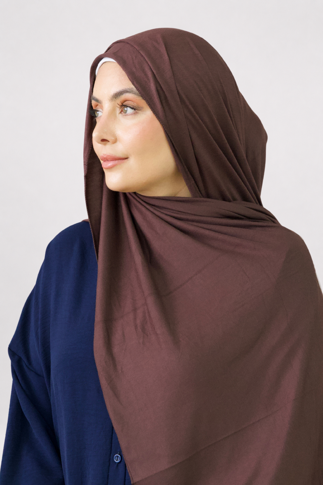 Chocolate Emirati Jersey Hijab