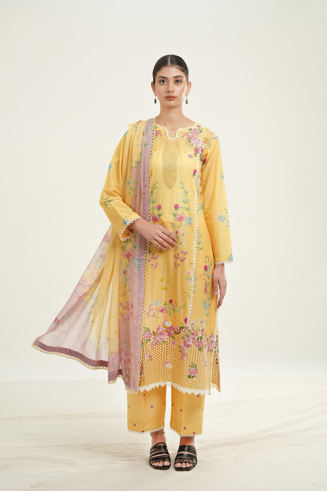 Evania Yellow - Afrozeh Haze Summer Edit '26 Stitched