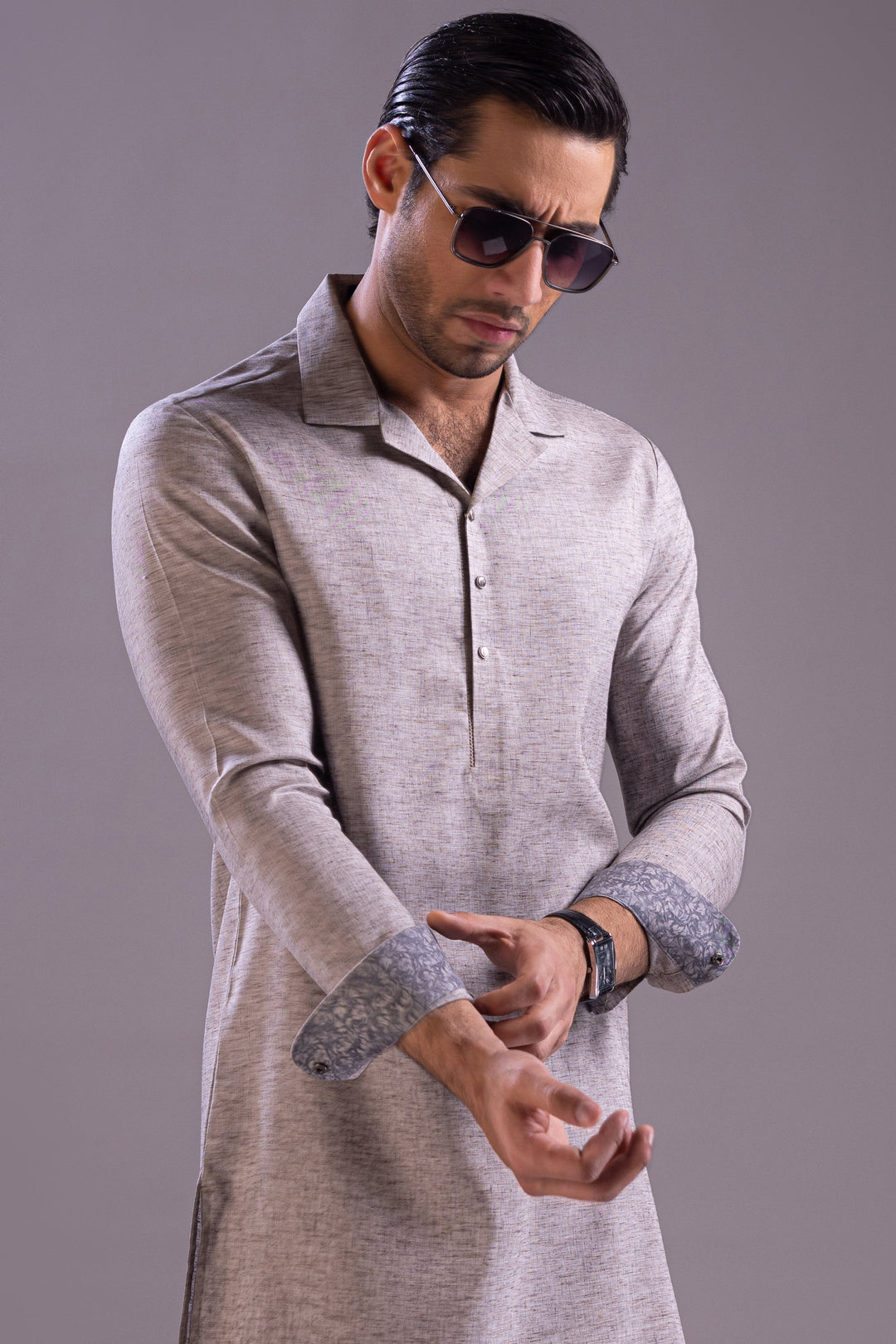 Blended Grey Kurta Trouser - Cast & Crew