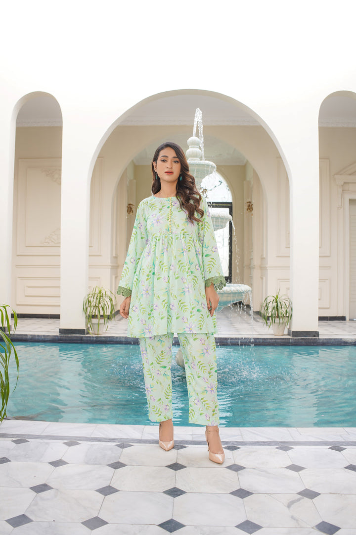 Mint Bloom - Lala Blossom Stitched