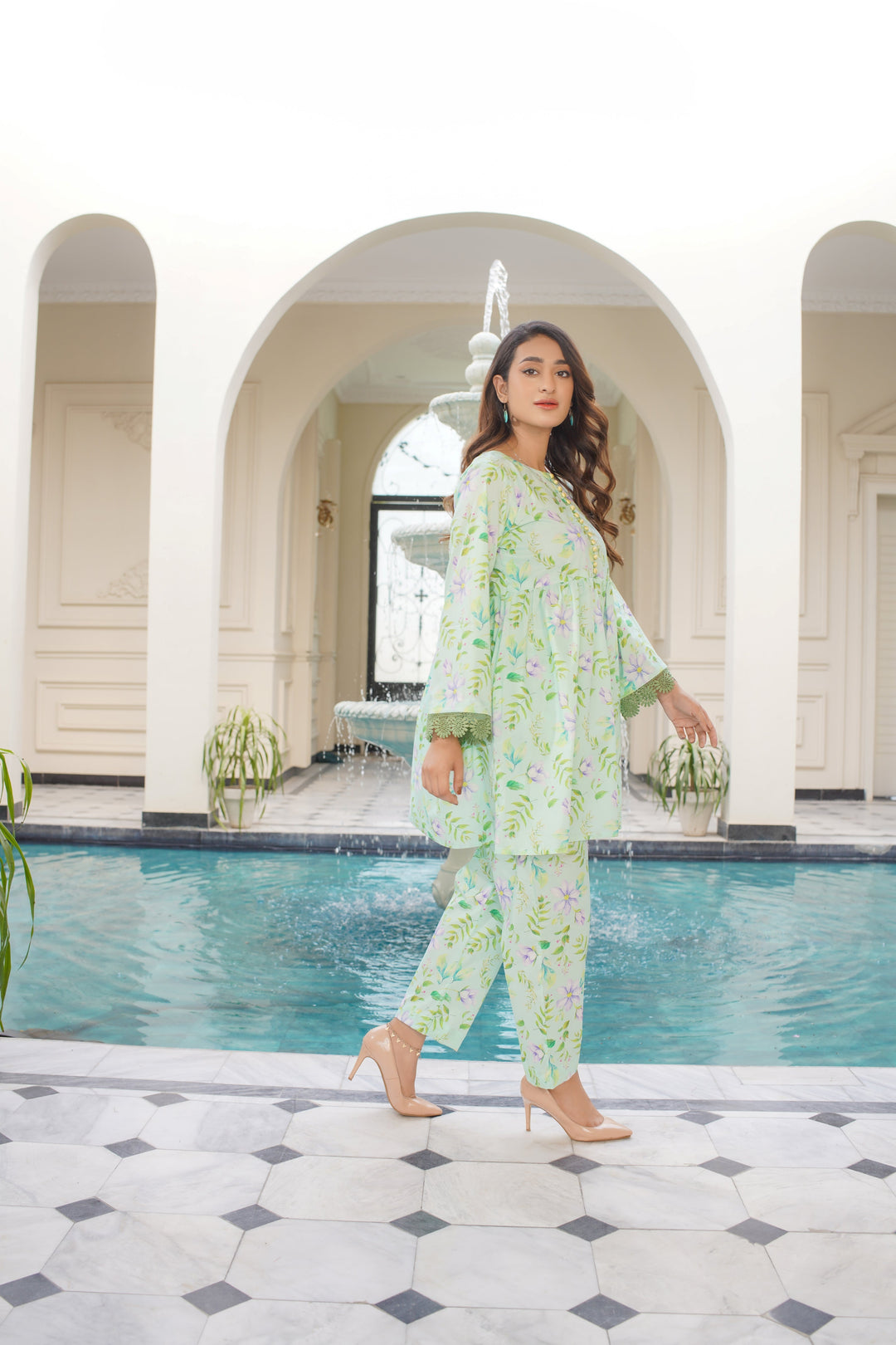 Mint Bloom - Lala Blossom Stitched