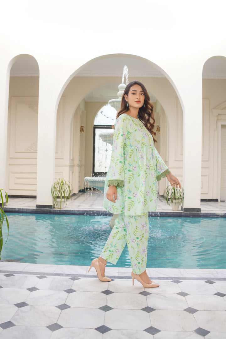 Mint Bloom - Lala Blossom Stitched