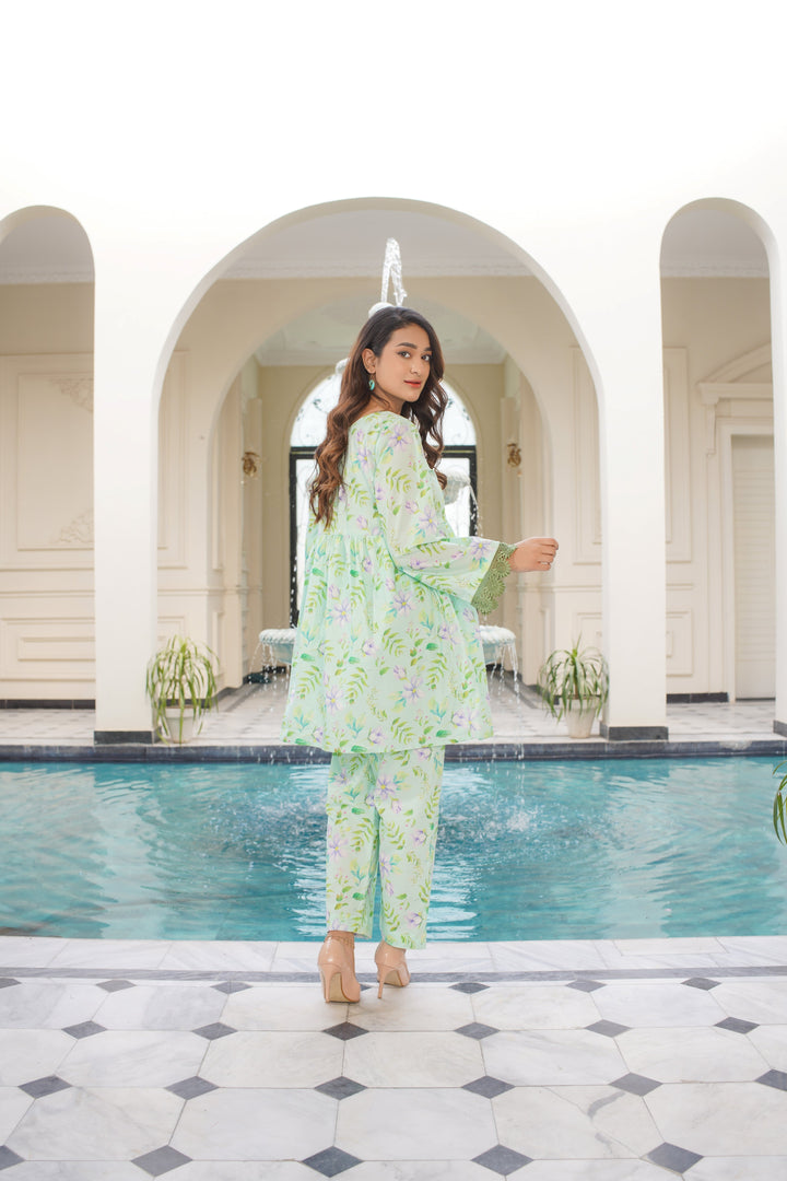 Mint Bloom - Lala Blossom Stitched