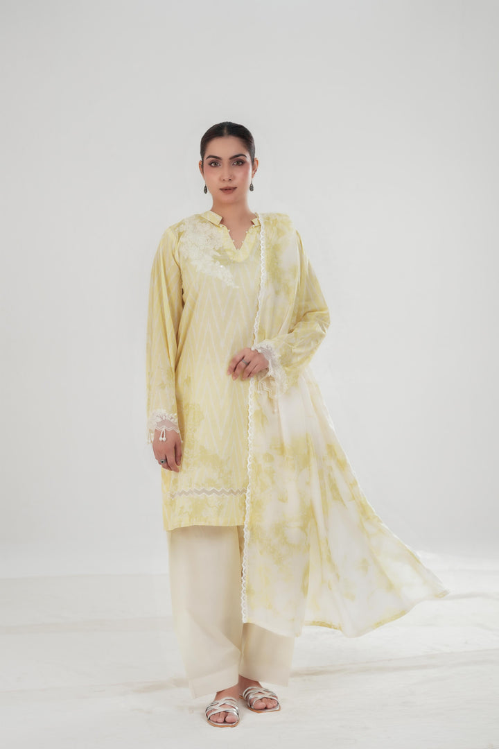 Floral Haze - Cross Stitch Embroidered Lawn Stitched