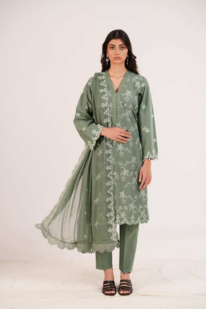 Forst Serenity - Cross Stitch Premium Lawn Stitched