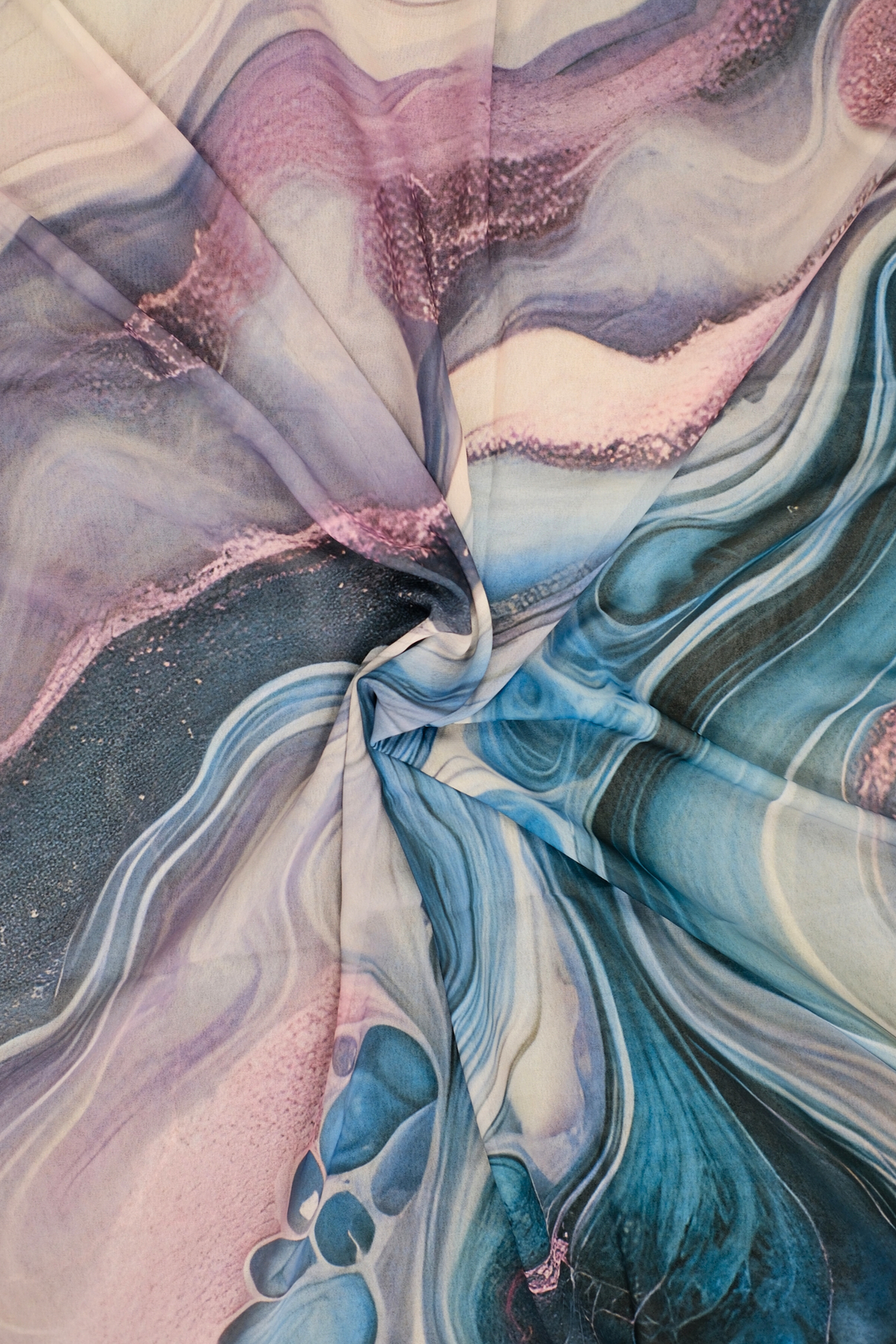 Stone Flow Turquoise Printed Hijab