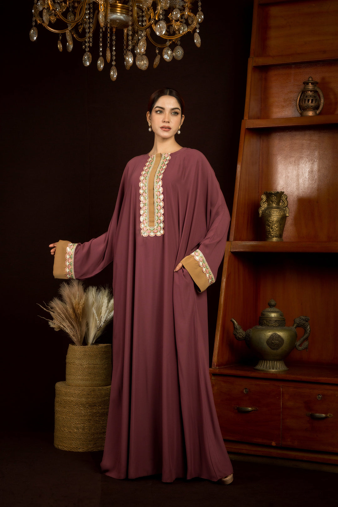 Raya Plum Abaya