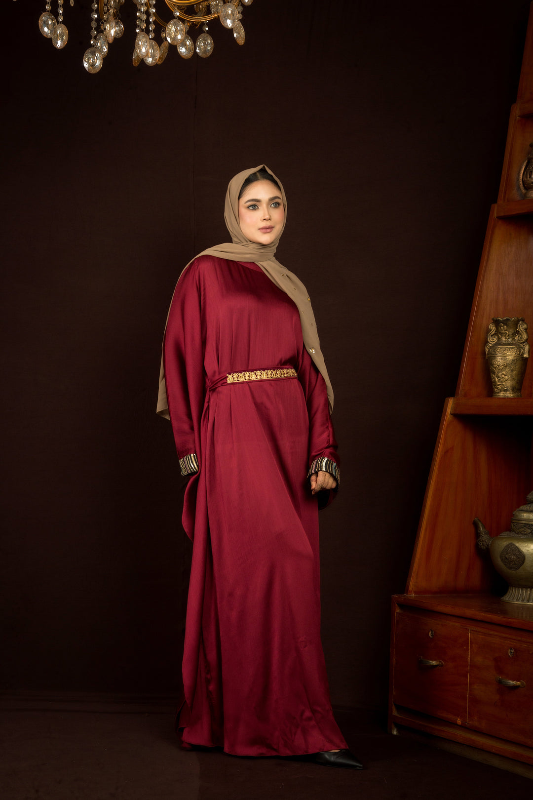 Maroon Aura Kaftan