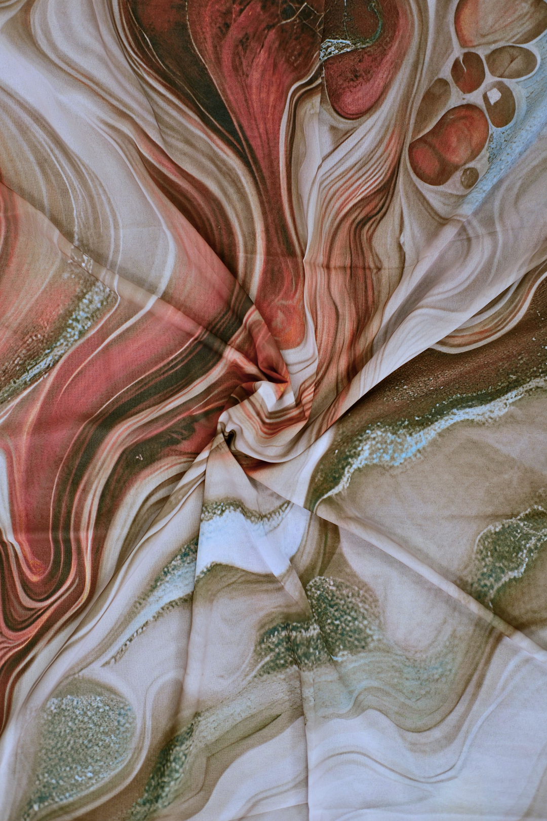 Stone Flow Honey Earth Printed Hijab