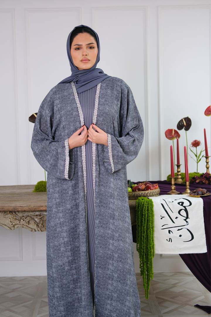 Ashen Drape Abaya