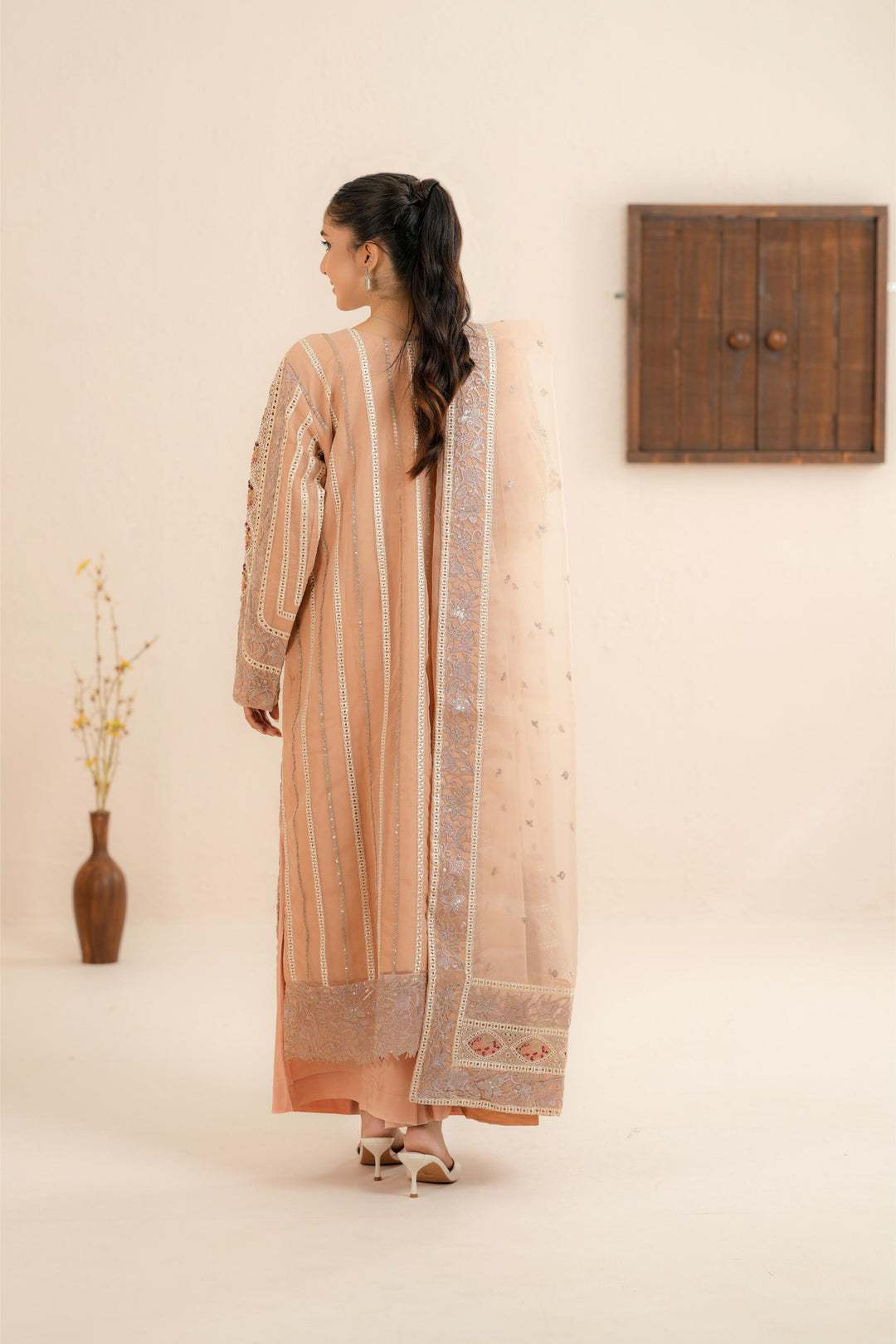 Hermit - Afrozeh La Fuchsia Stitched