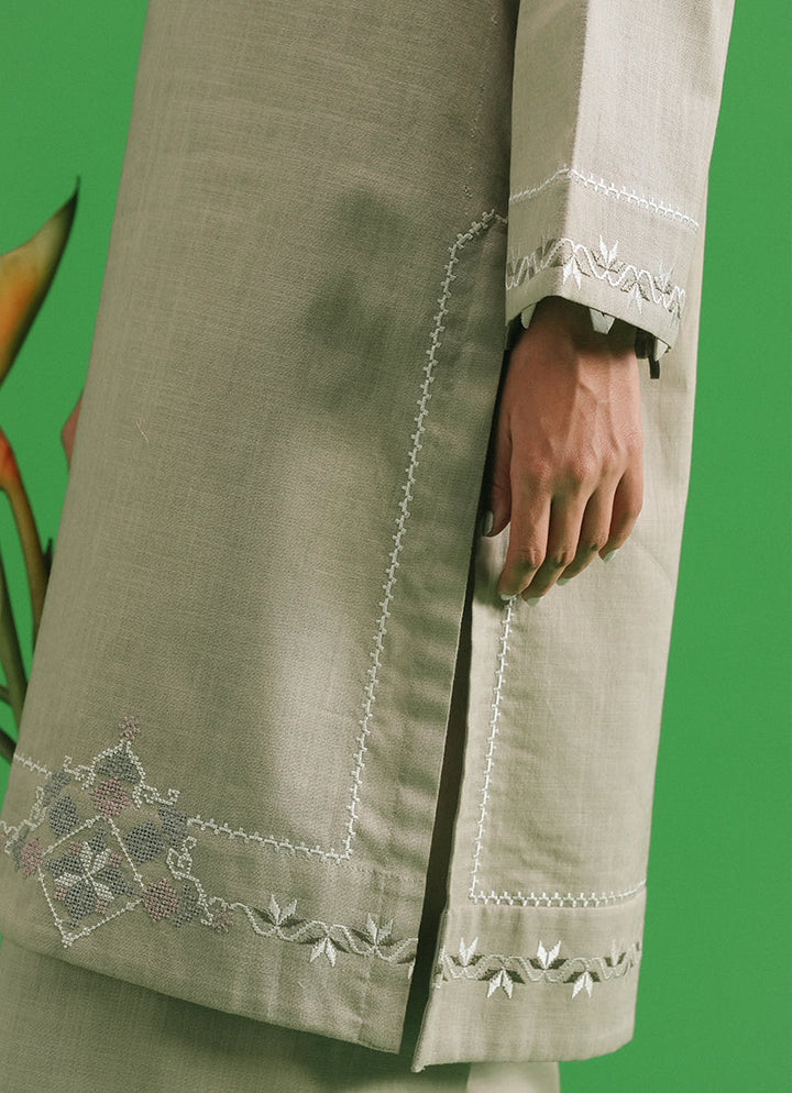 Cross Hatch Beige Stitched Suit - Image