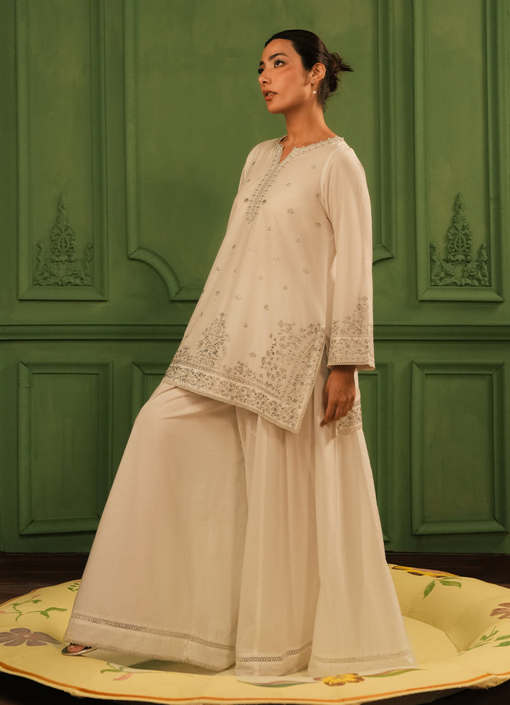 Pure Cotton White Kurti - Image