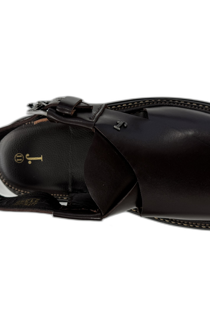 Maroon Peshawari Chappal - J. Junaid Jamshed