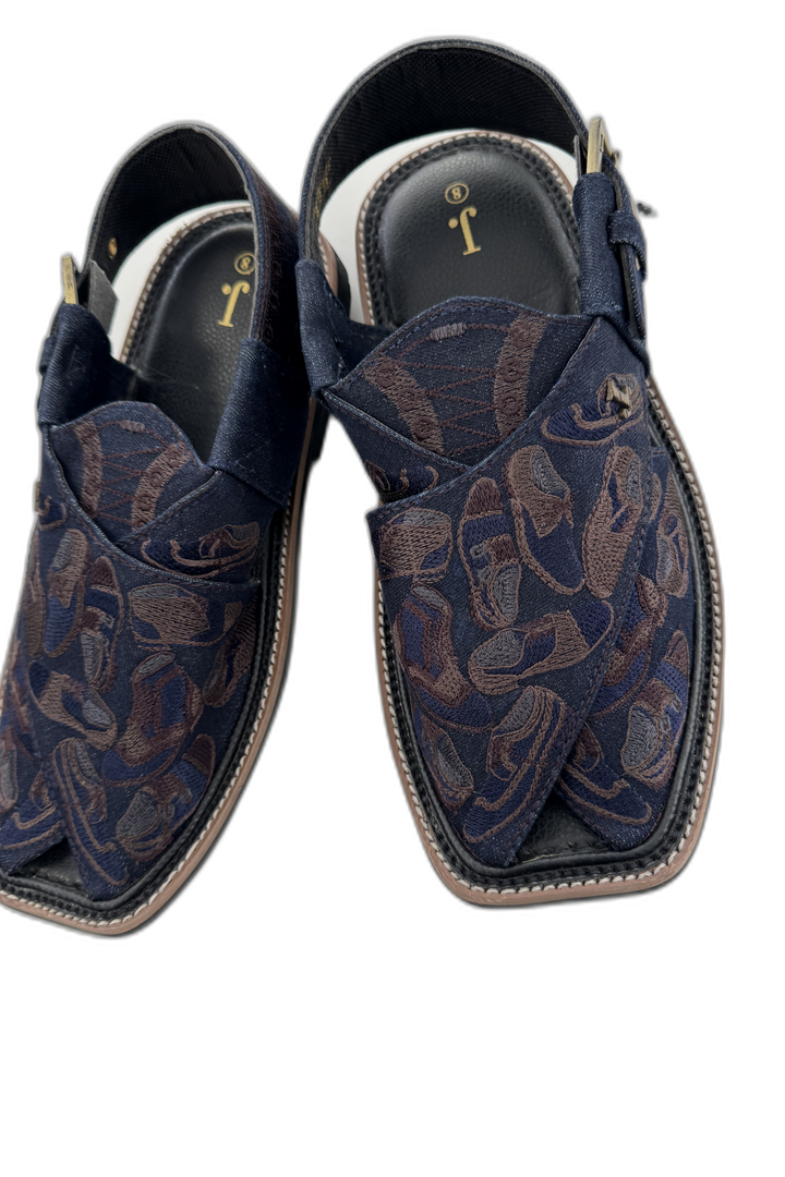 Black Peshawari Chappal - J. Junaid Jamshed