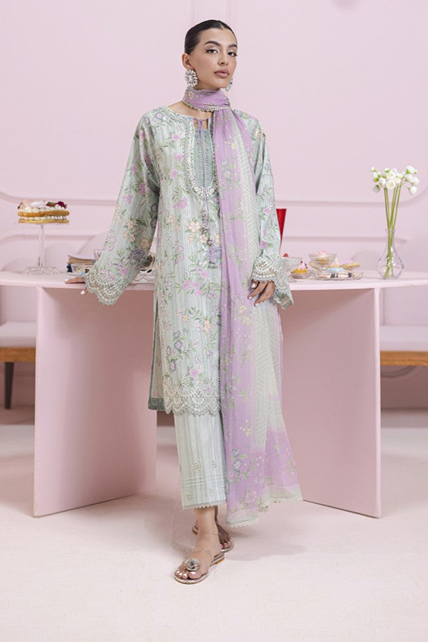 Greta - Qalamkar Q-Print Embroidered Stitched