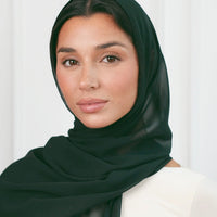Dark Green Chiffon Hijab