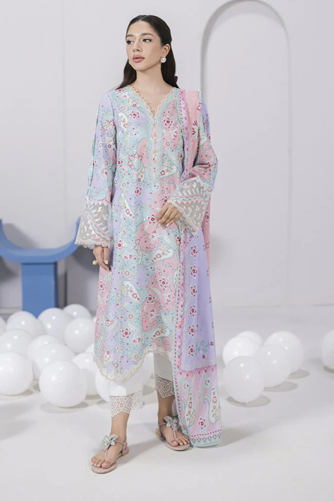 Jade - Qalamkar Q-Print Embroidered Stitched