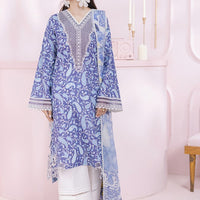 Riley - Qalamkar Q-Print Embroidered Stitched
