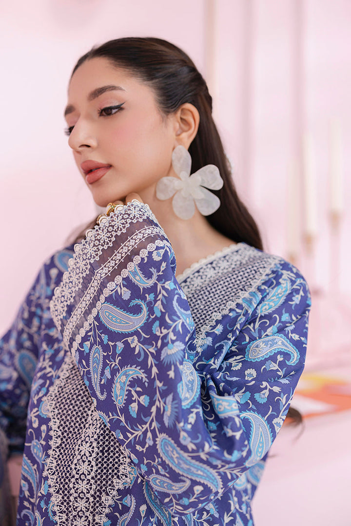 Riley - Qalamkar Q-Print Embroidered Stitched