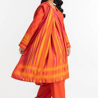 Dhanak Red Stitched Suit - Gul Ahmed