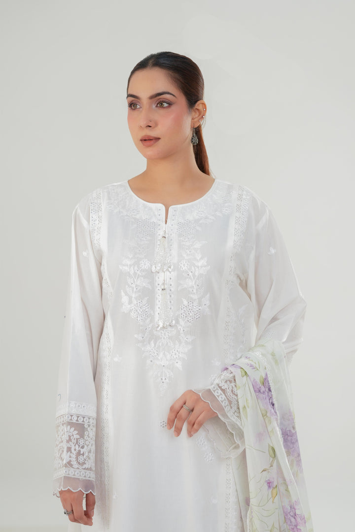 Ivory Atelier - Cross Stitch Embroidered Lawn Stitched
