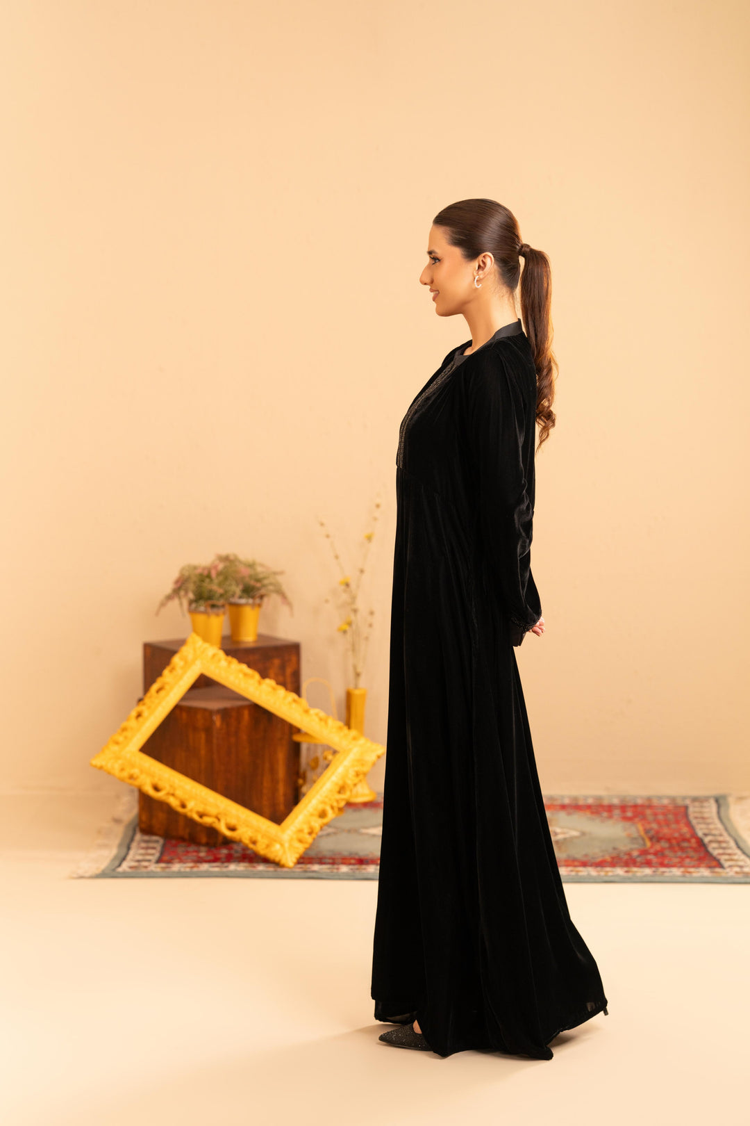 Velour Veil Dress