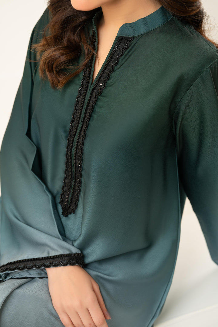 Emerald Ombre Midi Dress