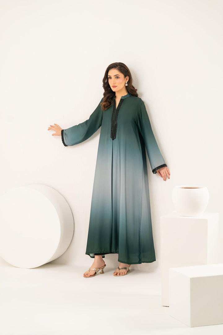 Emerald Ombre Midi Dress