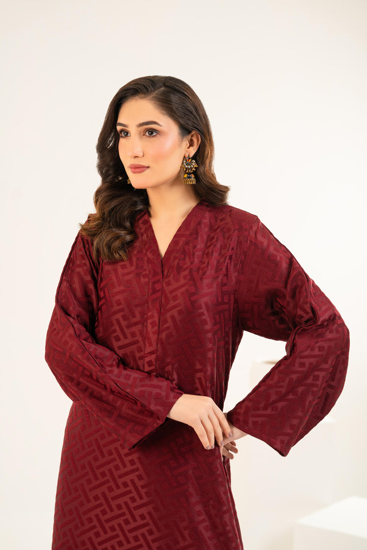 Luxe Maroon Kaftan