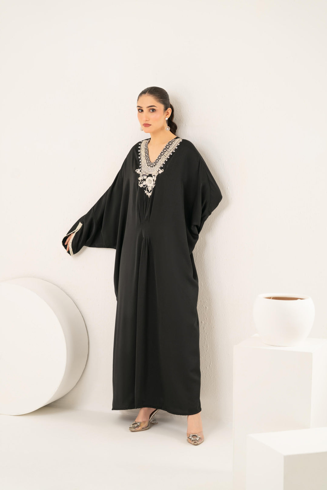 Satin Embellished Kaftan