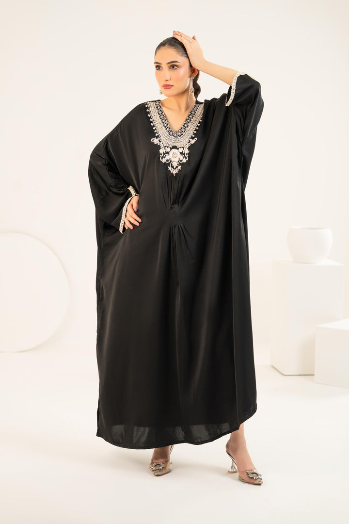 Satin Embellished Kaftan