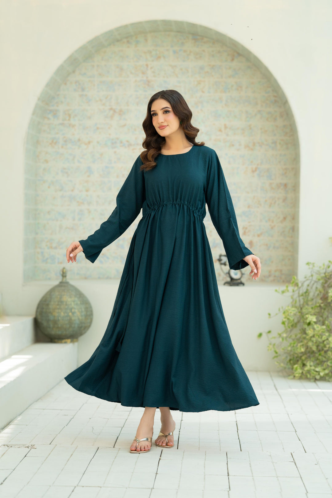 Emerald Flow Dress
