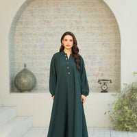 Textured Green Flow Dress