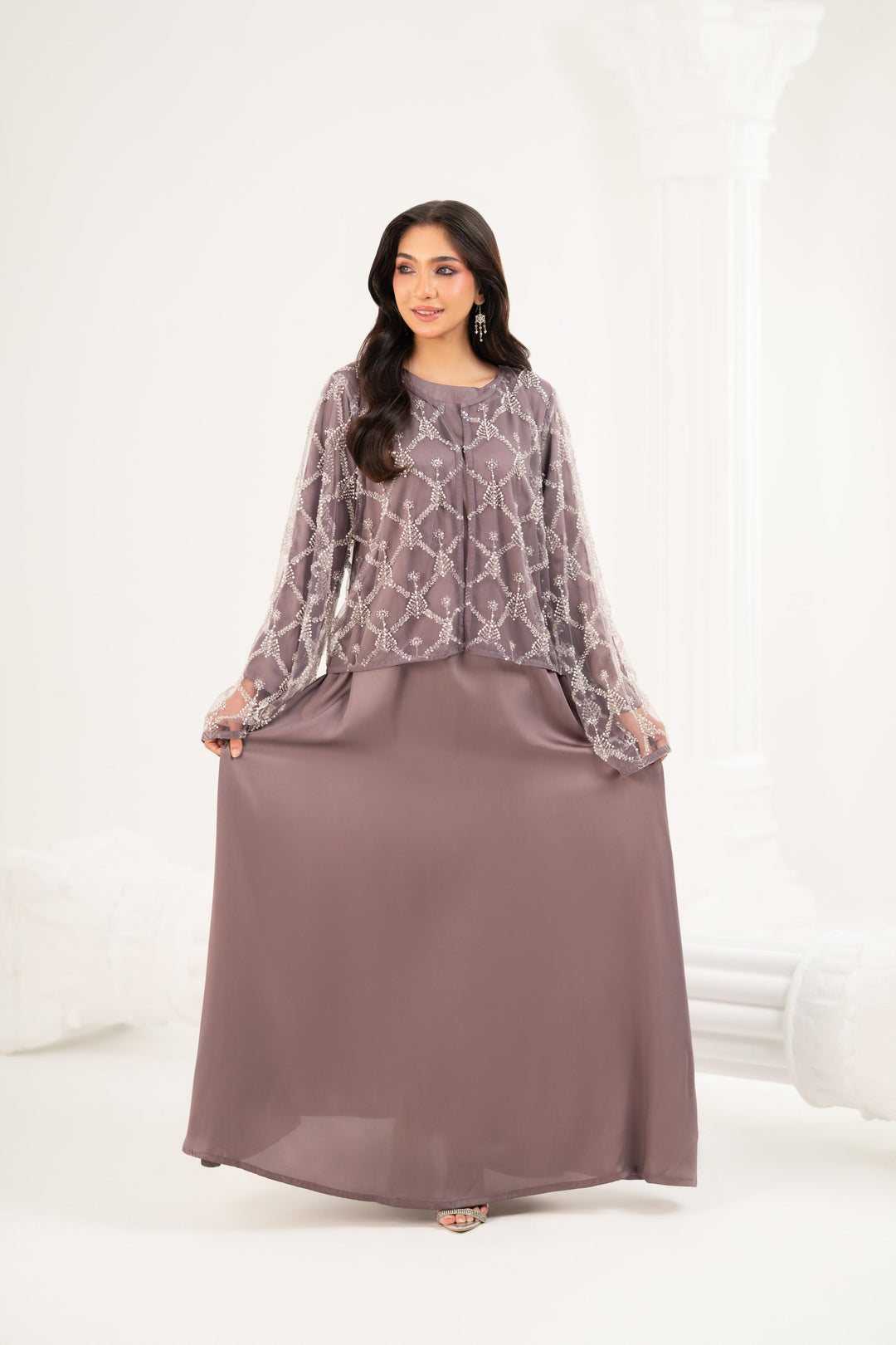 Lyra Mauve Maxi Dress
