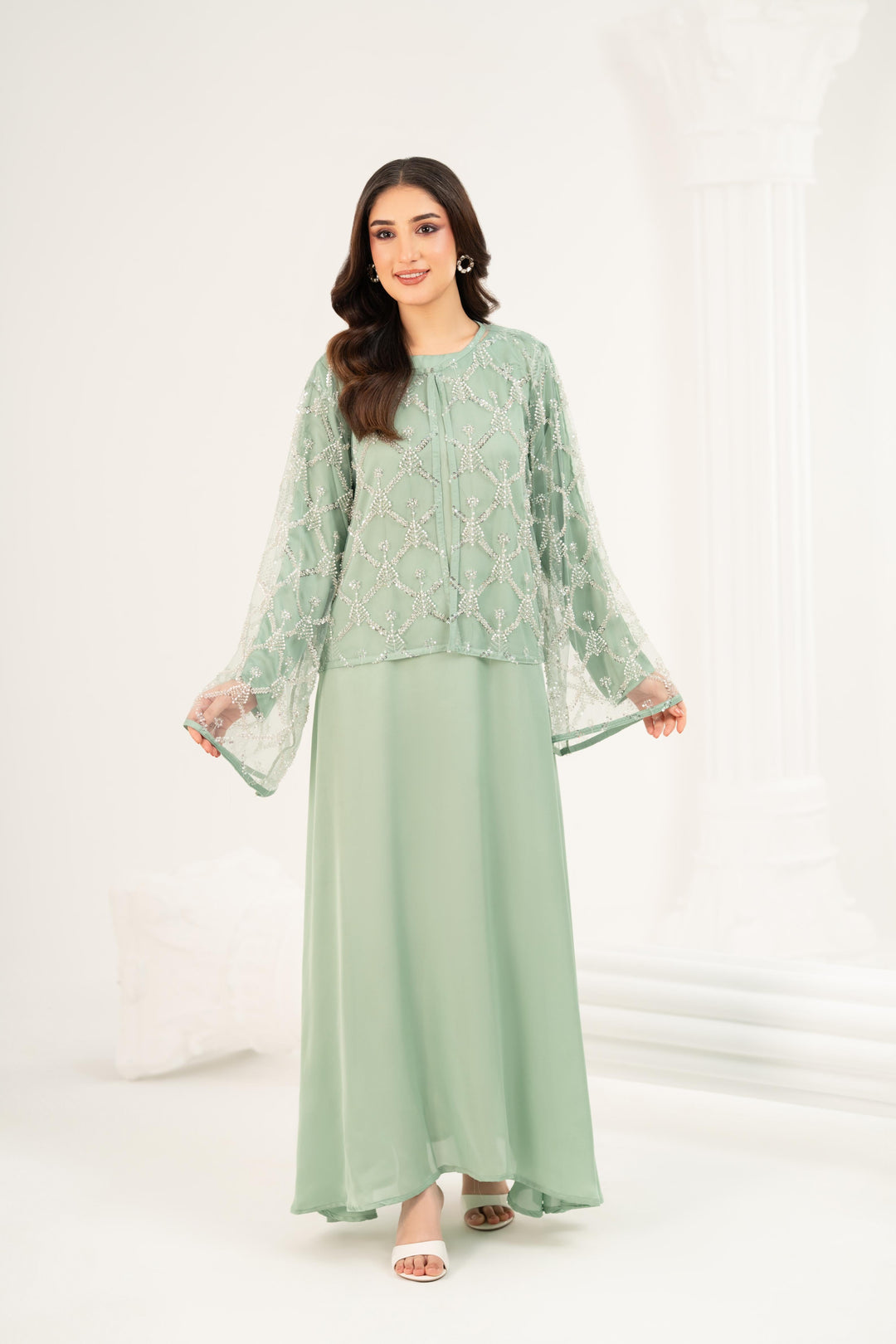 Lyra Sage Maxi Dress