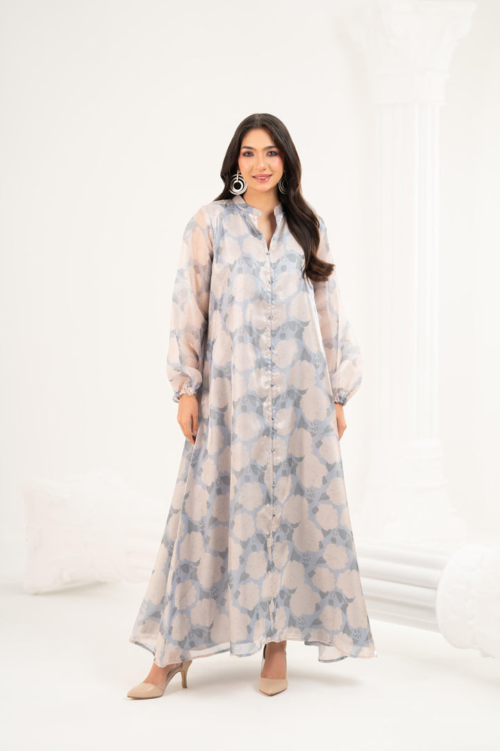 Painterly Floral Midi Dress