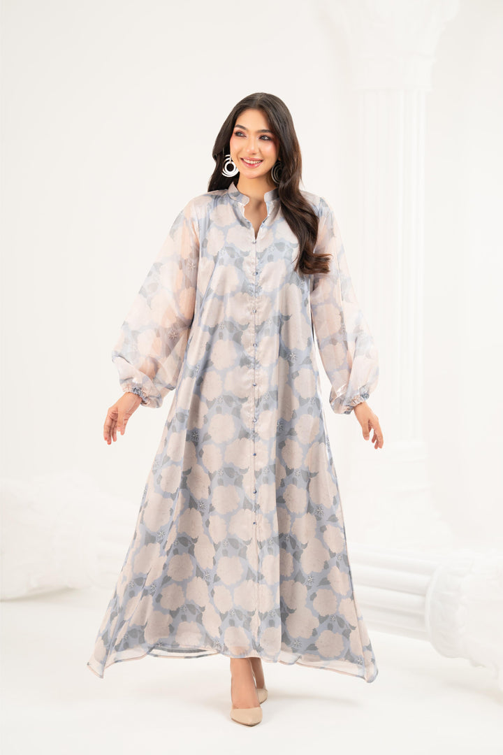 Painterly Floral Midi Dress