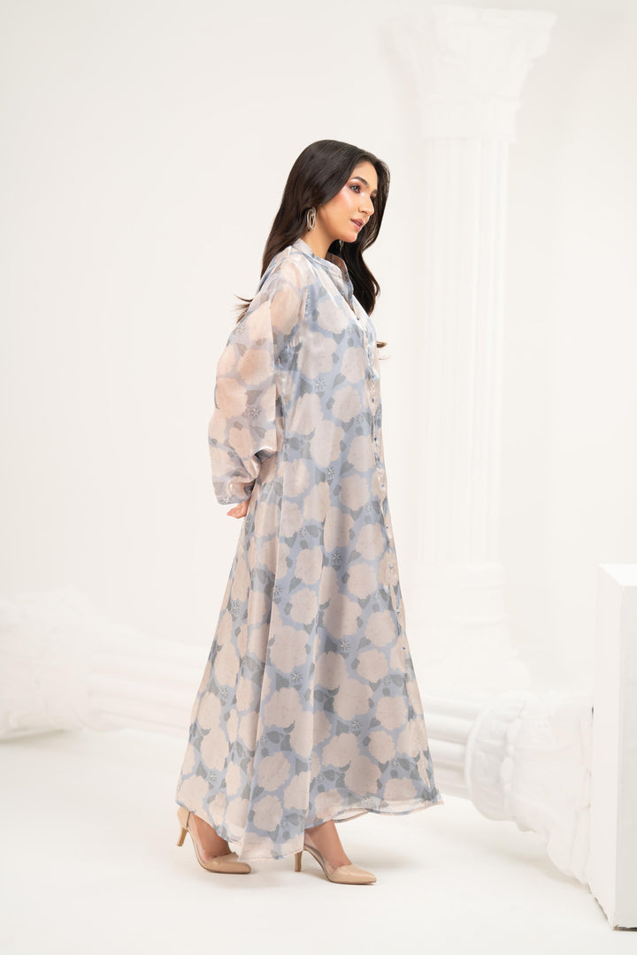 Painterly Floral Midi Dress