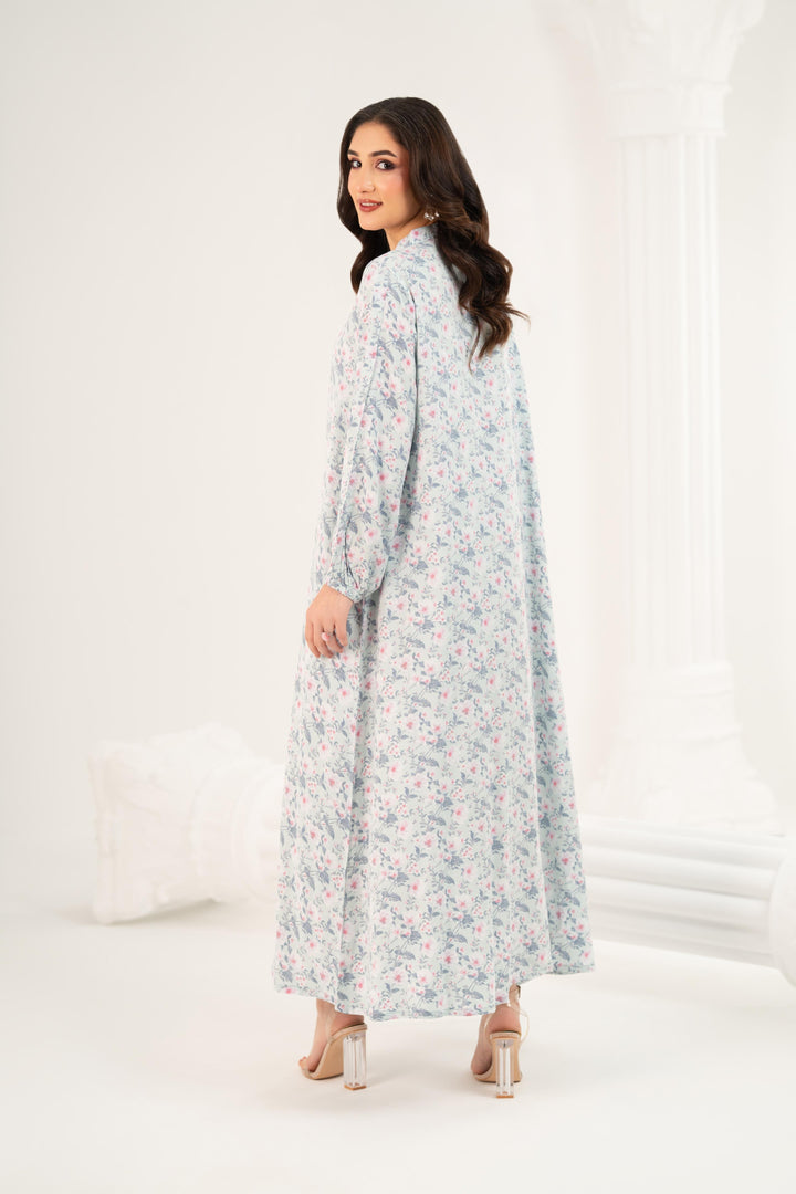 Blue Blossom Midi Dress