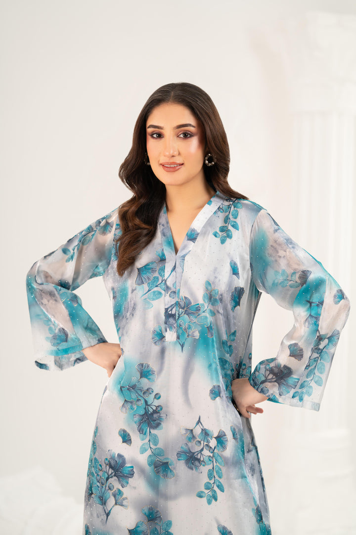 Aquarelle Satin Kaftan