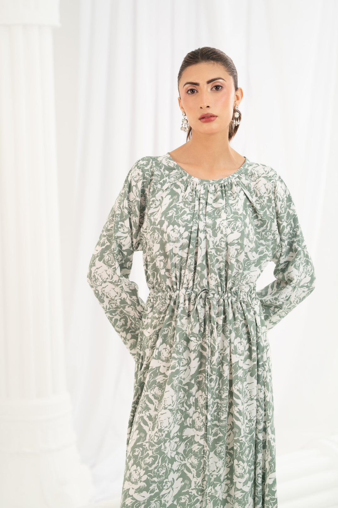 Sage Willow Printed Dress