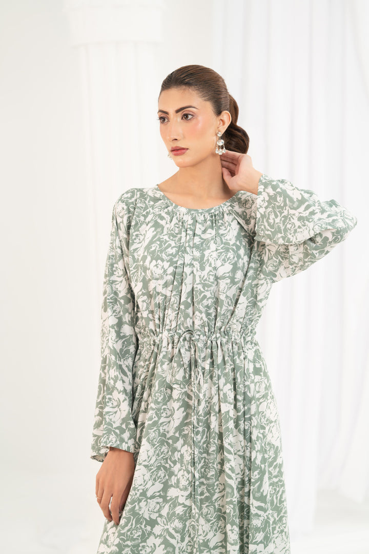Sage Willow Printed Dress
