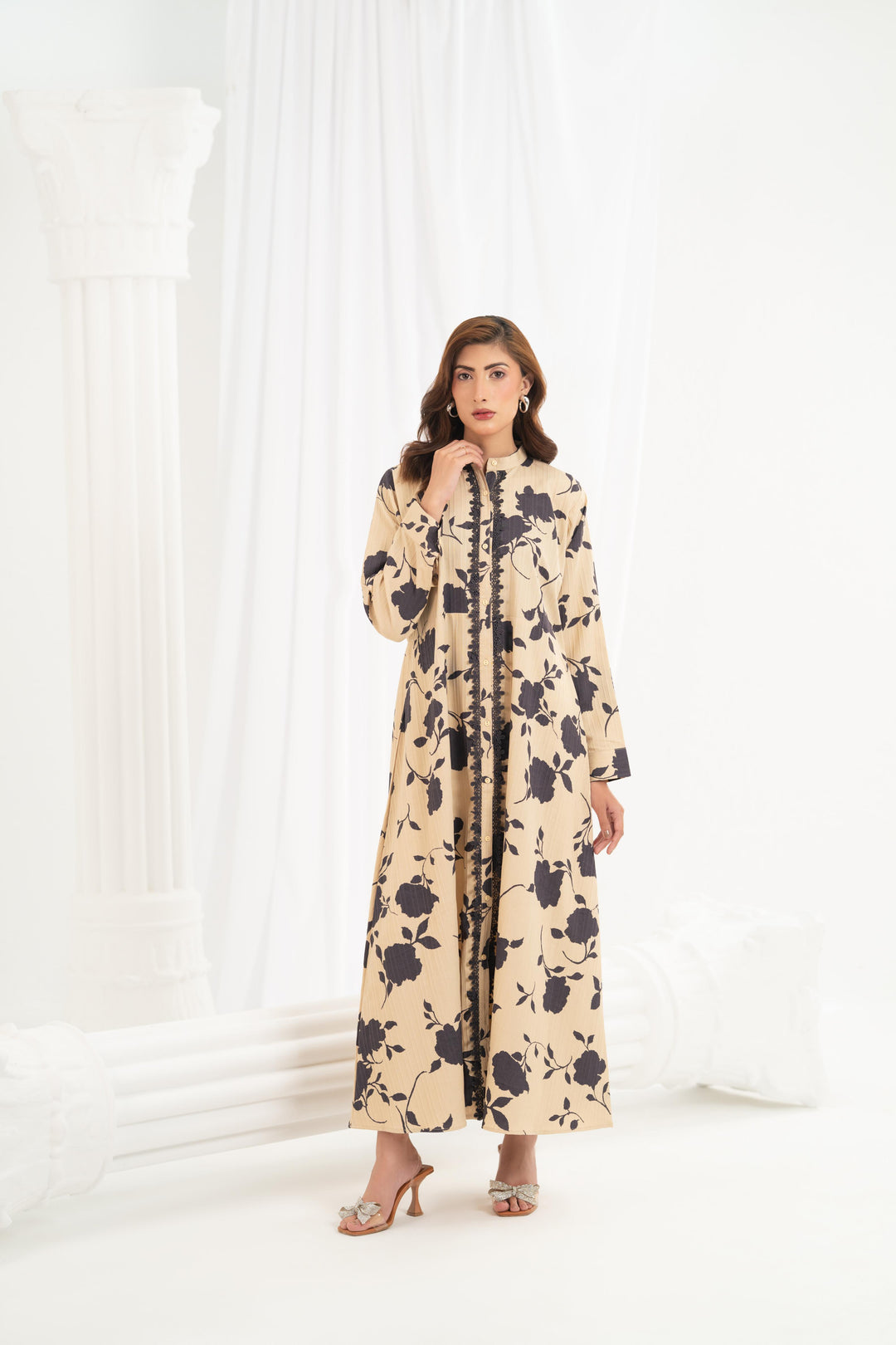Classic Floral Button Dress