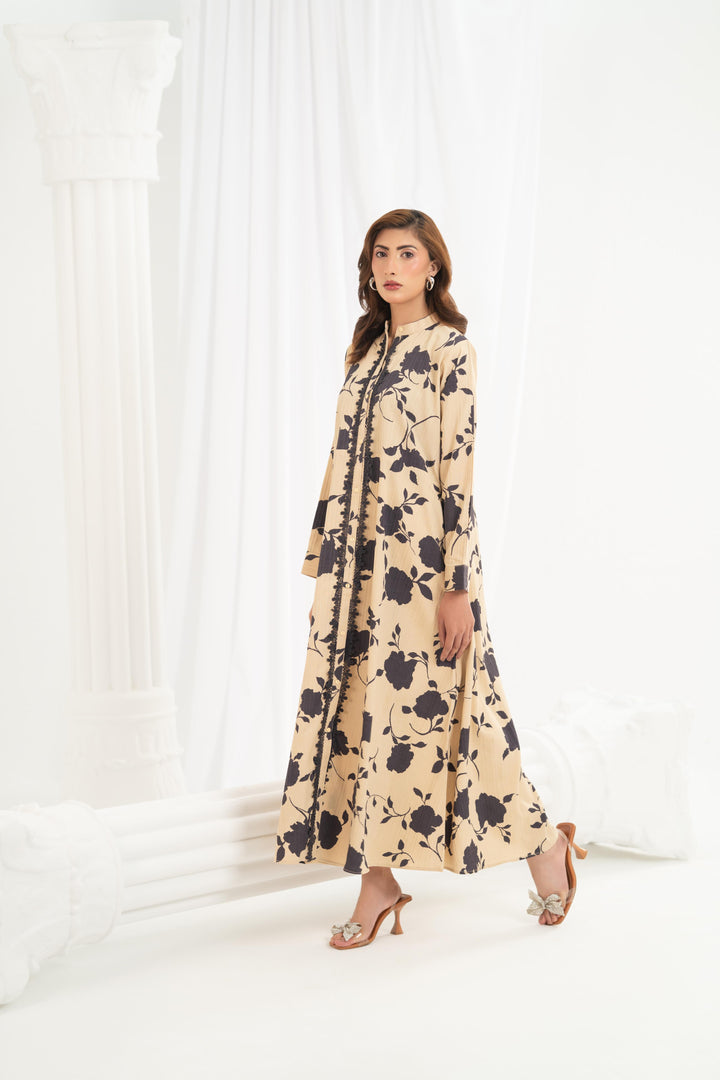 Classic Floral Button Dress